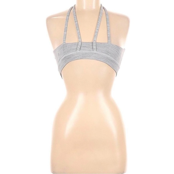 Size 6 Lululemon Gray Women's Sports Bra cross back - Picture 2 of 5